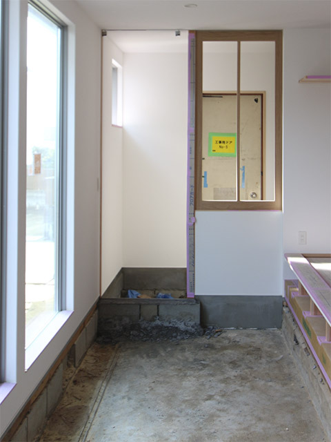 内装工事／室内土間施工直前！