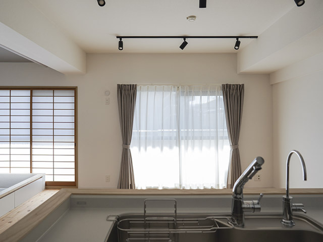完成写真／キッチンから